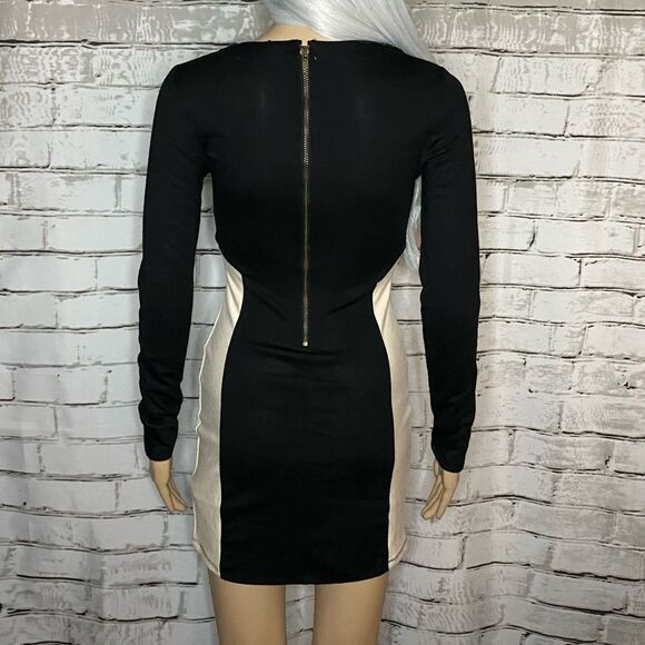 Lucca Couture Body Con Color Block Long Sleeve Dress Size Small - Picture 5 of 8